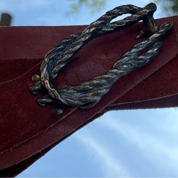 Vintage Split Suede Belt Womens Small Western Cowgirl Boho Rodeo 26-32” - Picture 3 of 8